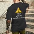 Arbeit Gefährdet Meine Gesundheit Slogan Fun T-Shirt mit Rückendruck Geschenke für Ihn