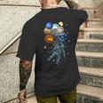 Astronauta Spazio Razzo Luna Marte Pianeti Regalo T-shirt da uomo con stampa posteriore Regalos para él