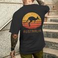 Australia Retro Kangaroo intage Outback Sunset Aussie T-shirt da uomo con stampa posteriore Regalos para él