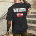 Austria Flag Austria Austria T-Shirt mit Rückendruck Geschenke für Ihn