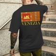 Bandera Deenecia Italiaenecia Italia Banner León De San Marcos Camiseta Hombre Estampado Espalda Regalos para él