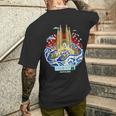 Barcelona España Japonesa Gran Ola Kanagawa Camiseta Hombre Estampado Espalda Regalos para él