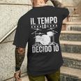 Batterista Il Tempo Lo Decido Io Drummer Divertente Batteria T-shirt da uomo con stampa posteriore Regalos para él