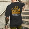 Bauherren Hausbau Ehemann Neubau Bauherr 2023 T-Shirt mit Rückendruck Geschenke für Ihn