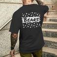 Bears Mascot School Spirit Back To School Footprint Squad Men's T-shirt Back Print Gifts for Him