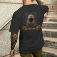 Beaver Castoro Con Motivo Grafico T-shirt da uomo con stampa posteriore Regalos para él