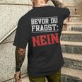 Bevor Du Fragen German T-Shirt mit Rückendruck Geschenke für Ihn