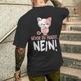 Bevor Du Fragst Nein Cat T-Shirt mit Rückendruck Geschenke für Ihn