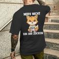 Bin Am Zocken Gaming Fox T-Shirt mit Rückendruck Geschenke für Ihn