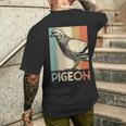 Bird Dove Breeders Pigeon Breeding T-Shirt mit Rückendruck Geschenke für Ihn