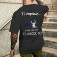 Border Collie Cane Border Collie T-shirt da uomo con stampa posteriore Regalos para él