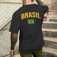 Brazil Flag Of Brazil Classic T-Shirt mit Rückendruck Geschenke für Ihn