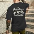 Bulldogs Football School Spirit Team Mascot Game Day Night Men's T-shirt Back Print Gifts for Him