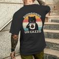 Buongiorno Un Cazzo Ironica Simpatica Divertente Gatto T-shirt da uomo con stampa posteriore Regalos para él