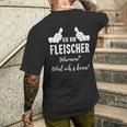 Butcher Ich Bin Fleischer Weil Ich Kann T-Shirt mit Rückendruck Geschenke für Ihn