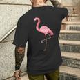 Camicia Con Tasca Fenicottero Logo Fenicottero T-shirt da uomo con stampa posteriore Regalos para él