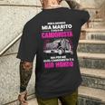 Camionista Moglie Camionista È Il Mio Regalo Mondiale T-shirt da uomo con stampa posteriore Regalos para él