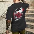 Canada Flag Moose Canada T-Shirt mit Rückendruck Geschenke für Ihn