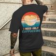 Cappuccinointage I Need Only Cappuccino Retro Food Lover T-shirt da uomo con stampa posteriore Regalos para él