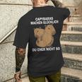 Capybaras Machen Glücklich Du Eher Nicht So Wasserschwein T-Shirt mit Rückendruck Geschenke für Ihn