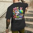 Carino Unicorno Scuola Insegnante Pre-K Dove Inizia L'avventura T-shirt da uomo con stampa posteriore Regalos para él