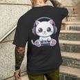 Cat Gaming T-Shirt mit Rückendruck Geschenke für Ihn