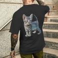 Cat Kitten Cute Fur Nose Kitty House Tiger T-Shirt mit Rückendruck Geschenke für Ihn