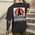 Catzilla Kitten And Cat T-Shirt mit Rückendruck Geschenke für Ihn