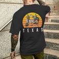 Cavallo Del Deserto Del Texas Texan Pride Texas T-shirt da uomo con stampa posteriore Regalos para él