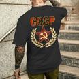 Cccp Con Martillo Y Hoz De La Estrella De La Propaganda Comunista Camiseta Hombre Estampado Espalda Regalos para él
