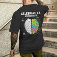 Celebrare La Neurodiversità Cervello Creativo Autismo T-shirt da uomo con stampa posteriore Regalos para él