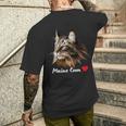 Chat Maine Coon Chat Amoureux Coeur Cadeau Chats T-shirt imprimé au dos Cadeaux pour lui