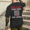 Chef Finding Immer Eine Lösung Chef T-Shirt mit Rückendruck Geschenke für Ihn