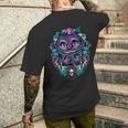 Cheshire Cat Alice In Wonderland Graphic T-Shirt mit Rückendruck Geschenke für Ihn