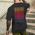 Ciudad Colorida Retro Usa Nostálgico Milwaukee Camiseta Hombre Estampado Espalda Regalos para él