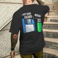Codificatore Floppy Disk Coder Ingegneria Informatica Geek T-shirt da uomo con stampa posteriore Regalos para él