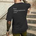Con Scritta Best Riding Instructor Ever T-shirt da uomo con stampa posteriore Regalos para él