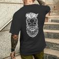 Con Teschio Barba Con Teschio Barbuto T-shirt da uomo con stampa posteriore Regalos para él