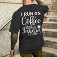 Corro Su Caffè E Insulina Consapevolezza Del Diabete T-shirt da uomo con stampa posteriore Regalos para él