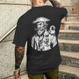Corsari Covo Pirata Teschio Nave Bandiera Pirati T-shirt da uomo con stampa posteriore Regalos para él