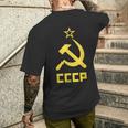 Costume Comunista Urss Cccp Hammer & Falce Red T-shirt da uomo con stampa posteriore Regalos para él