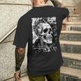 Crâne De Motard Graffitiintage Horreur Punk Crâne T-shirt imprimé au dos Cadeaux pour lui