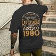 Cumpleaños Hombre Regalos Las Leyendas Agosto 1980 Camiseta Hombre Estampado Espalda Regalos para él