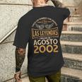 Cumpleaños Hombre Regalos Las Leyendas Agosto 2002 Camiseta Hombre Estampado Espalda Regalos para él