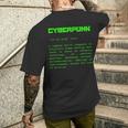 Cyberpunk Word Definition Cyberpunk Camiseta Hombre Estampado Espalda Regalos para él