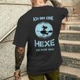 Short-Sleeved Ich Bin Eine Hexe Ich Kann Das Zicken T-Shirt mit Rückendruck Geschenke für Ihn