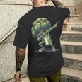 Dab Broccoli Dancing Dabbing Broccoliegetable T-Shirt mit Rückendruck Geschenke für Ihn