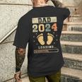 Dad 2024 Loading Paternità Futuro Papà T-shirt da uomo con stampa posteriore Regalos para él