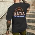 Dada Of Rookie 1St Birthday Basketball Theme Matching Party Men's T-shirt Back Print Gifts for Him