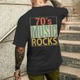De Los Años 70 Music Rocks Camiseta Hombre Estampado Espalda Regalos para él